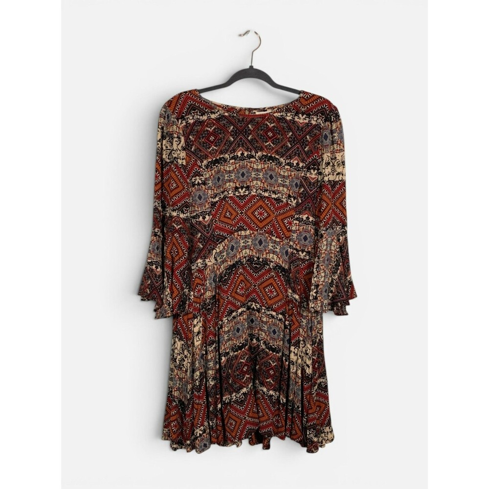 Anthropologie Holding Horses Size Medium Western Aztec Boho Bell Sleeve Dress